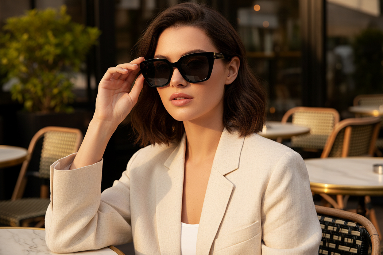 Vista frontale Saint Laurent SL M143/F (001)