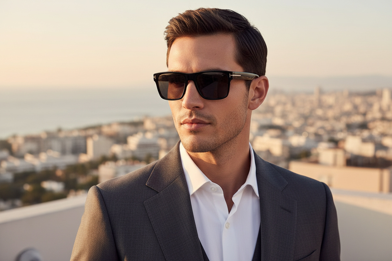 Vista frontale Tom Ford CALDER (FT1205 - 01A)