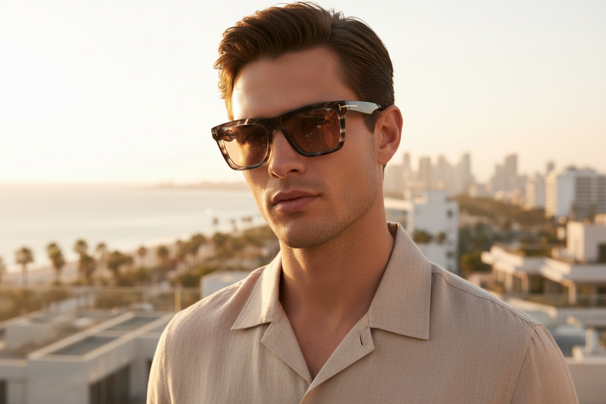 Vista frontale Tom Ford LELIO (FT1207 - 56E)