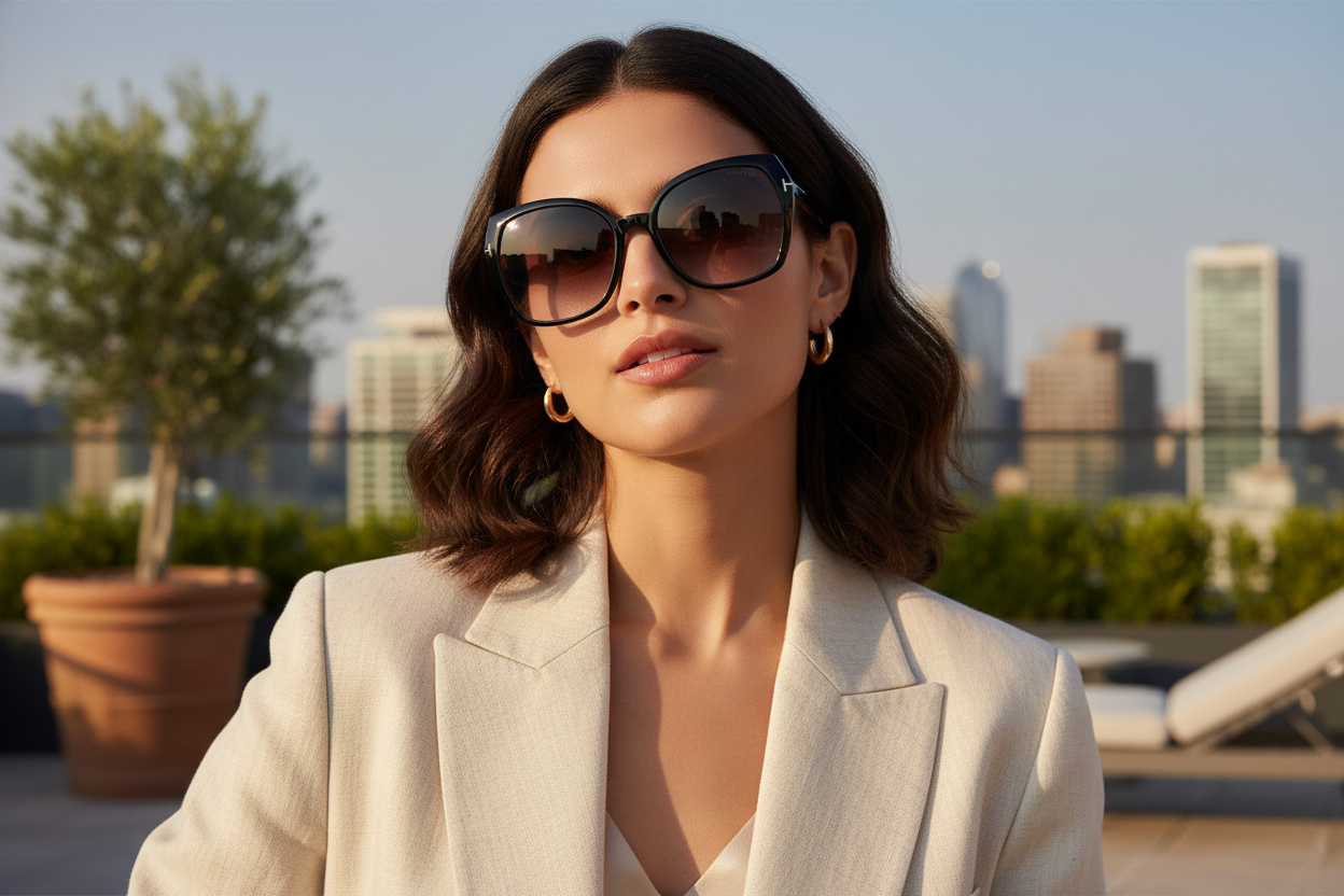 Vista frontale Tom Ford PLUM (FT1223 - 01B)