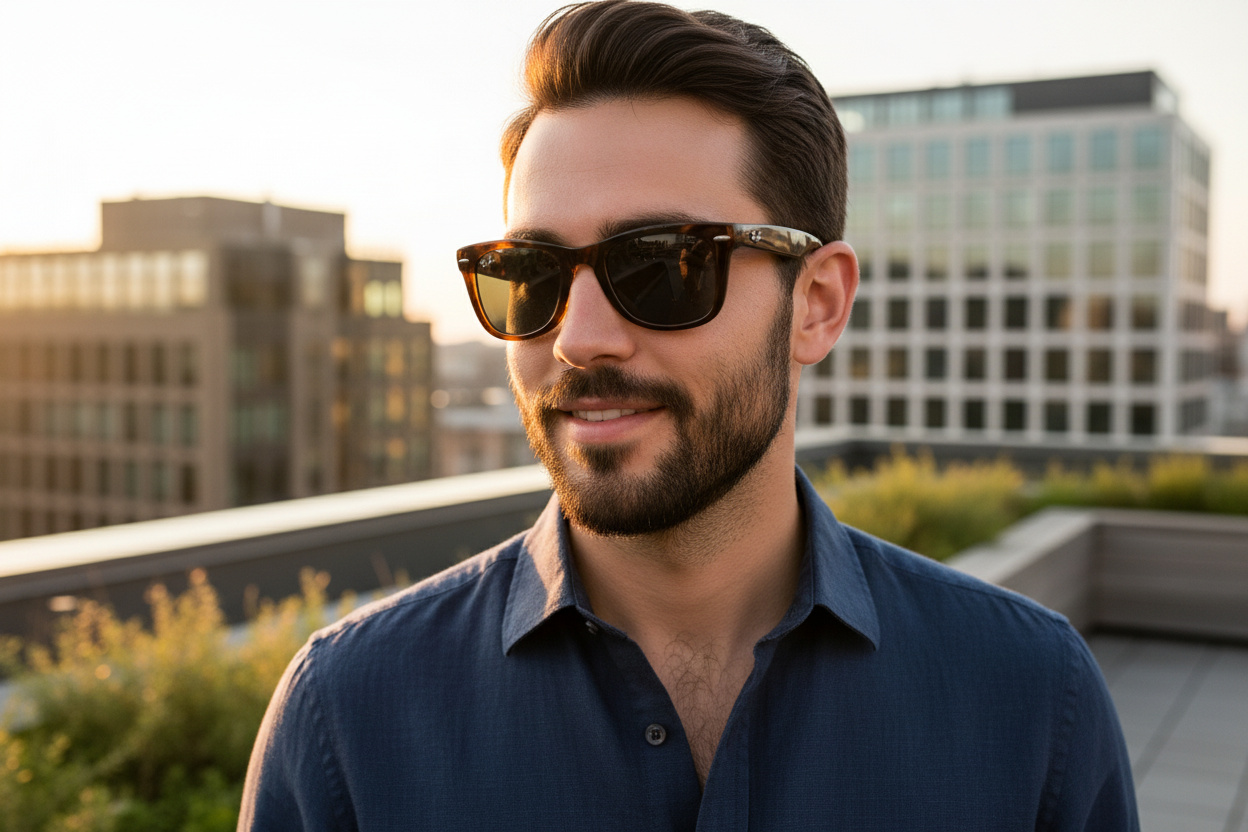 Vista frontale Ray-Ban FOLDING WAYFARER (RB4105 - 710/R5)