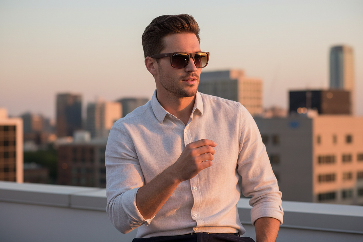 Vista frontale Ray-Ban JUSTIN (RB4165 - 6815A5)