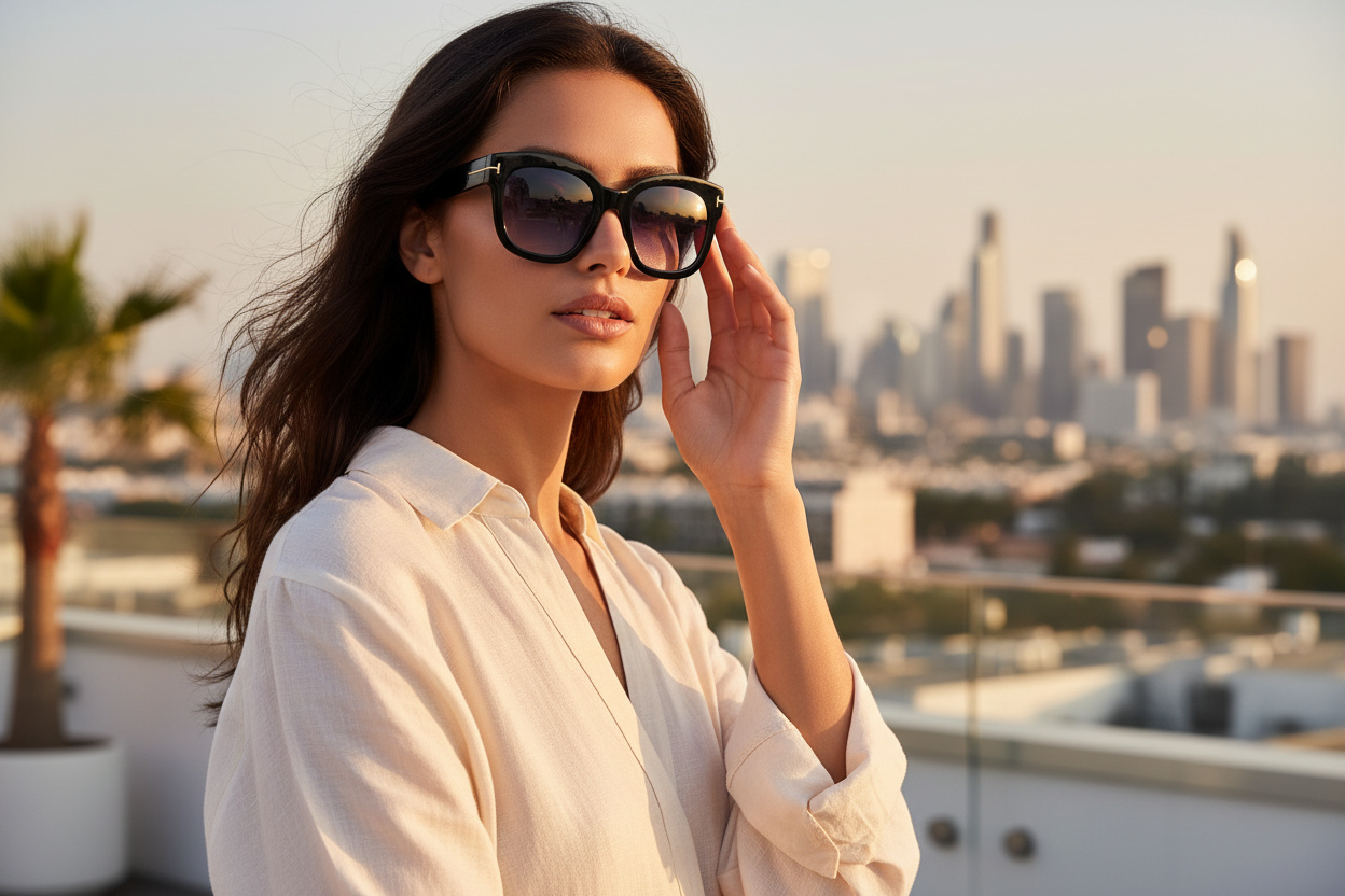 Vista frontale Tom Ford BEATRIX-02 (FT0613 - 01W)