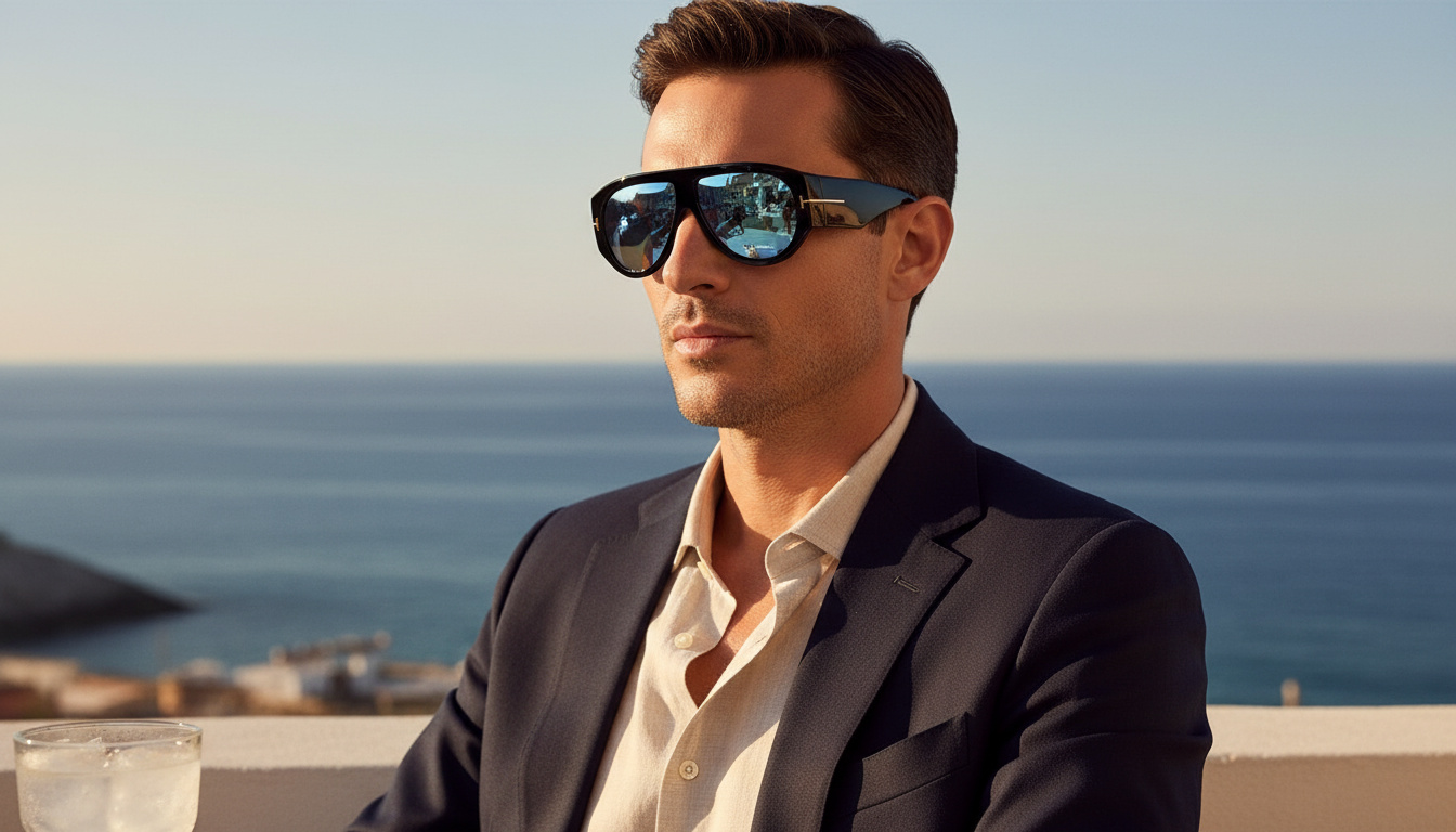 Vista frontale Tom Ford BRONSON (FT1044 - 01V)