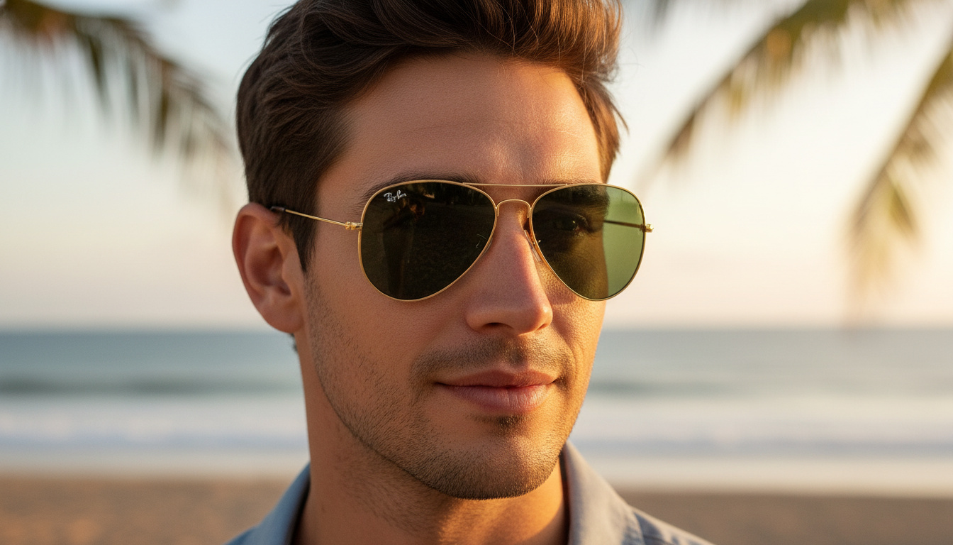 Vista frontale Ray-Ban AVIATOR SMALL METAL (RB3044 - L0207)