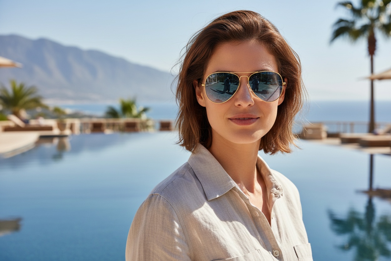 Vista frontale Ray-Ban AVIATOR LARGE METAL (RB3025 - 001/3F)