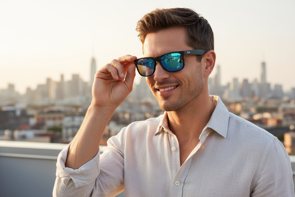 Vista frontale Ray-Ban JUSTIN (RB4165 - 622/55)