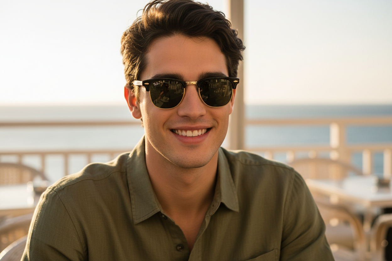 Vista frontale Ray-Ban CLUBMASTER FOLDING (RB2176 - 901)