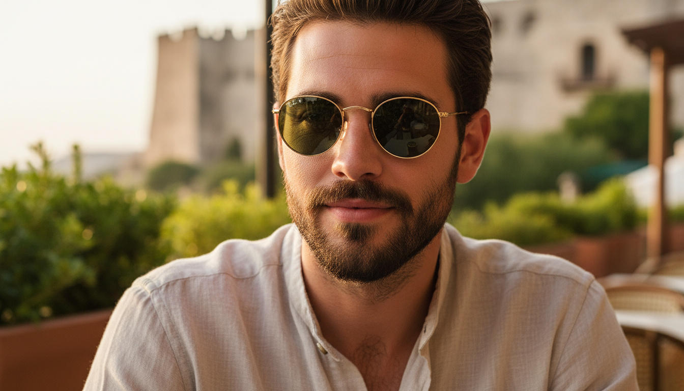 Vista frontale Ray-Ban ROUND METAL (RB3447 - 112/58)