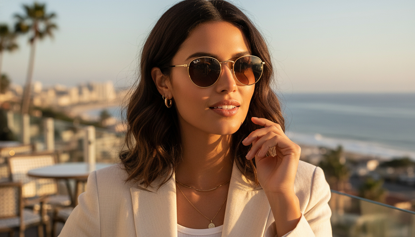 Vista frontale Ray-Ban ROUND METAL (RB3447 - 9001A5)