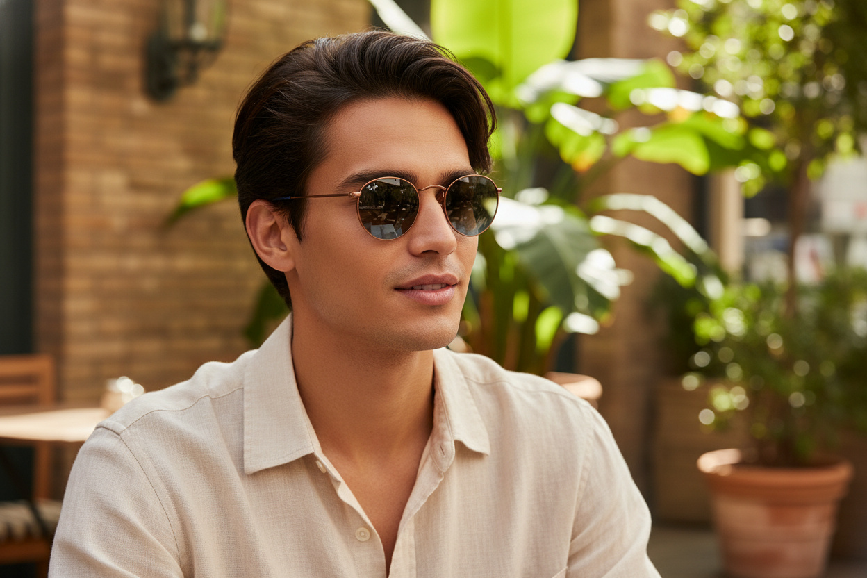 Vista frontale Ray-Ban ROUND METAL (RB3447 - 900396)