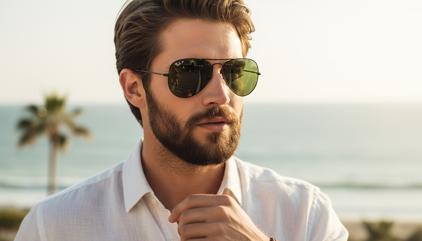 Vista frontale Ray-Ban AVIATOR LARGE METAL (RB3025 - 002/58)