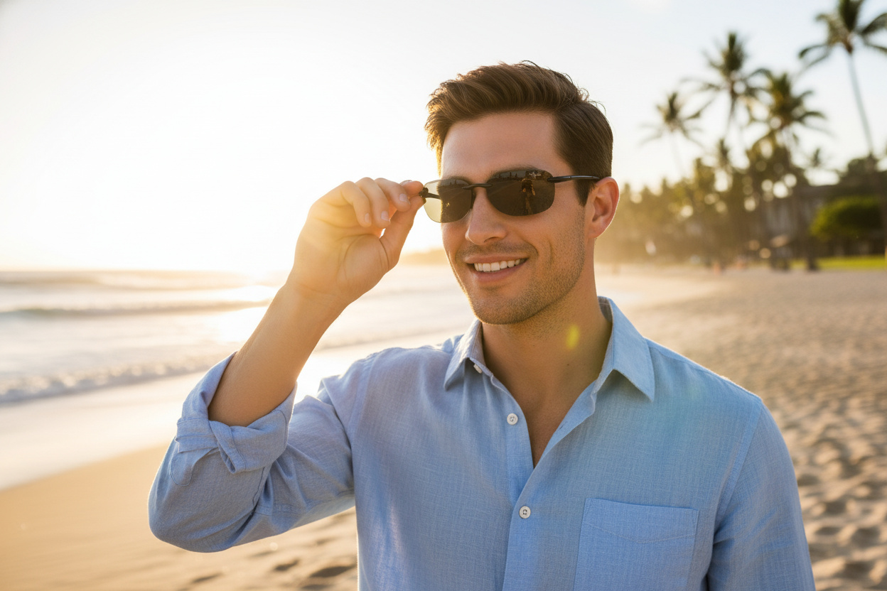 Vista frontale Maui Jim Sandy Beach (408-02)