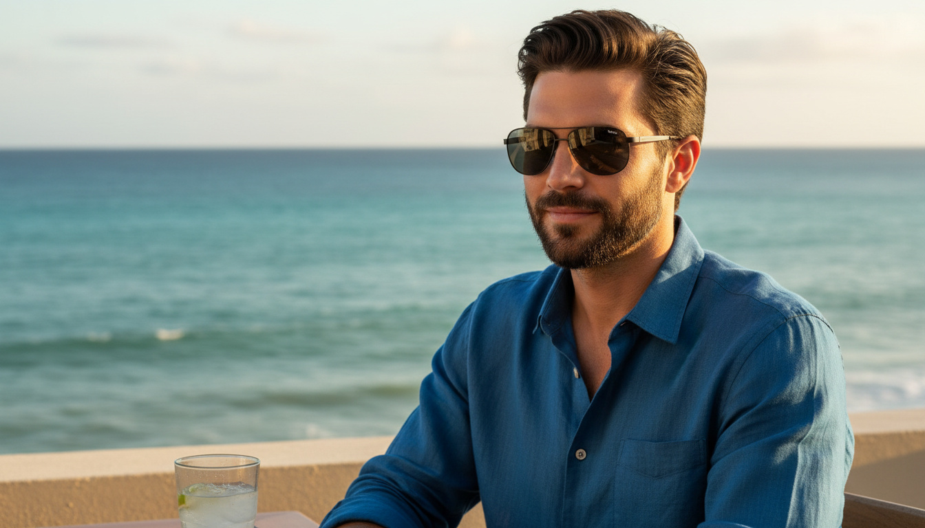 Vista frontale Maui Jim Castles (728-2M)