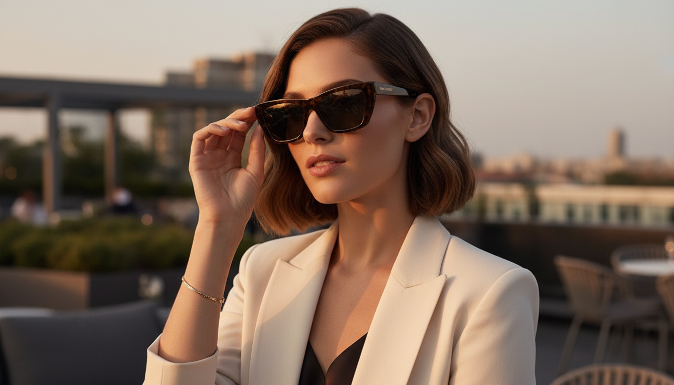 Vista frontale Saint Laurent SL 276 MICA (002)