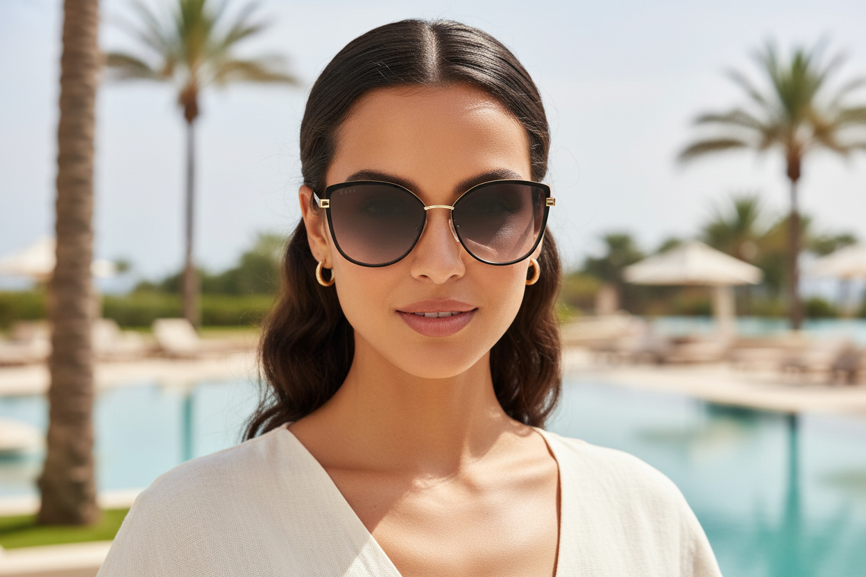 Vista frontale Gucci GG0589SK (001)