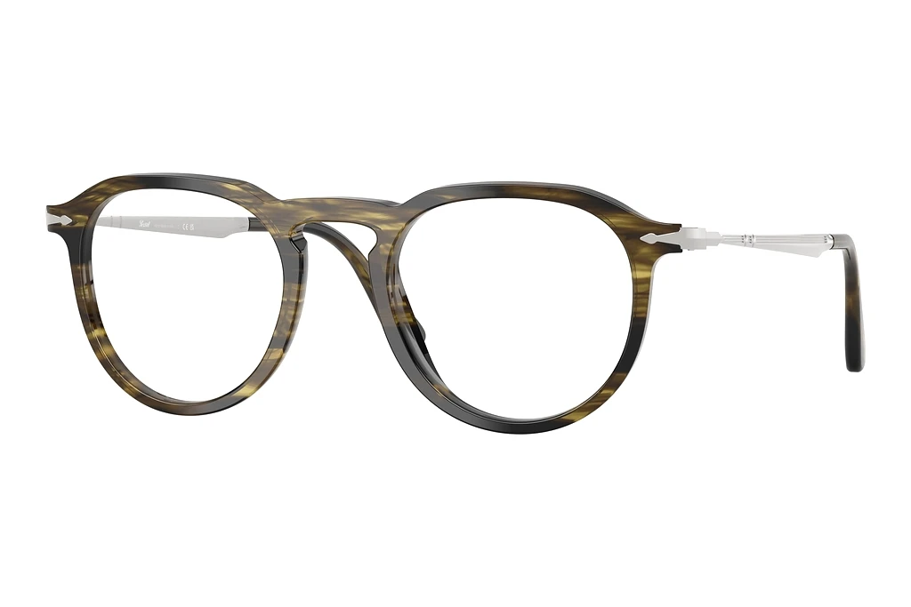 Persol   PO3387V 1237 Striped Black & Olive Green