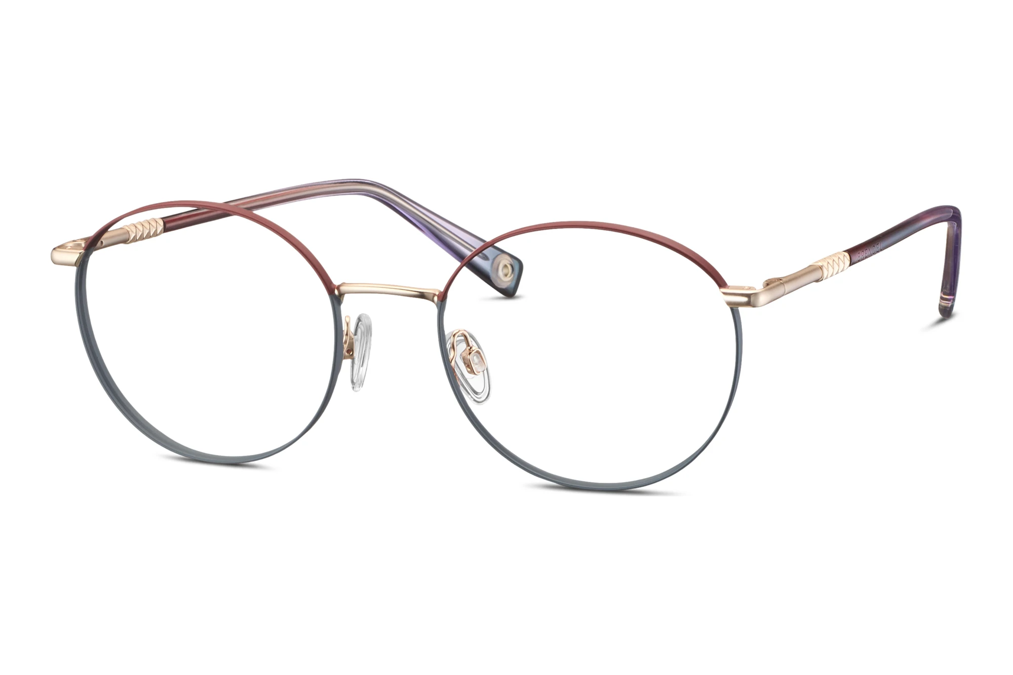 Brendel   BL 902471 57 weinrot-denim / gold semi matt