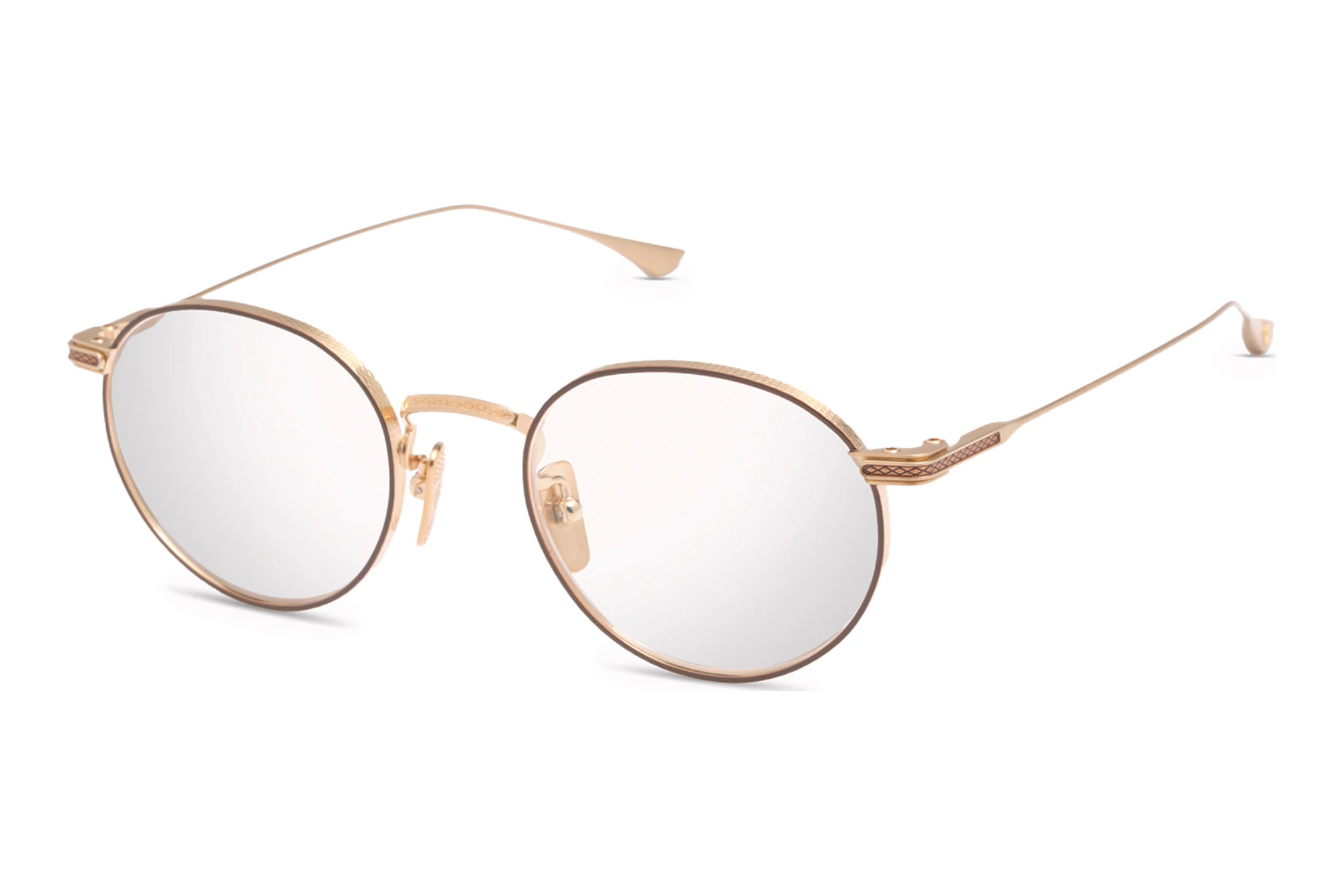 DITA   DTX-168 02A BRUSHED WHITE GOLD - MAHOGANY