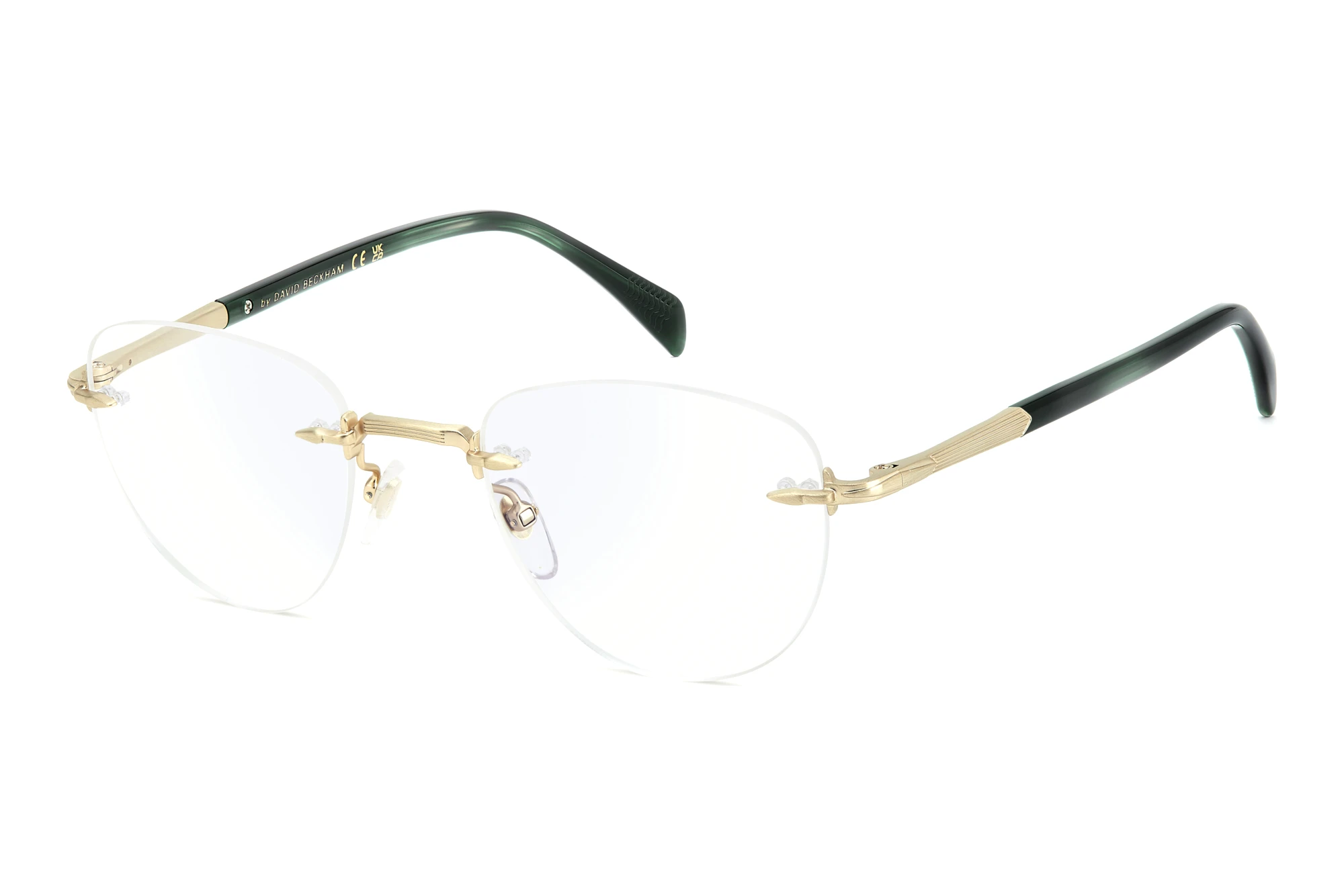David Beckham   DB 1243 CI3 GOLD STRIPED GREEN