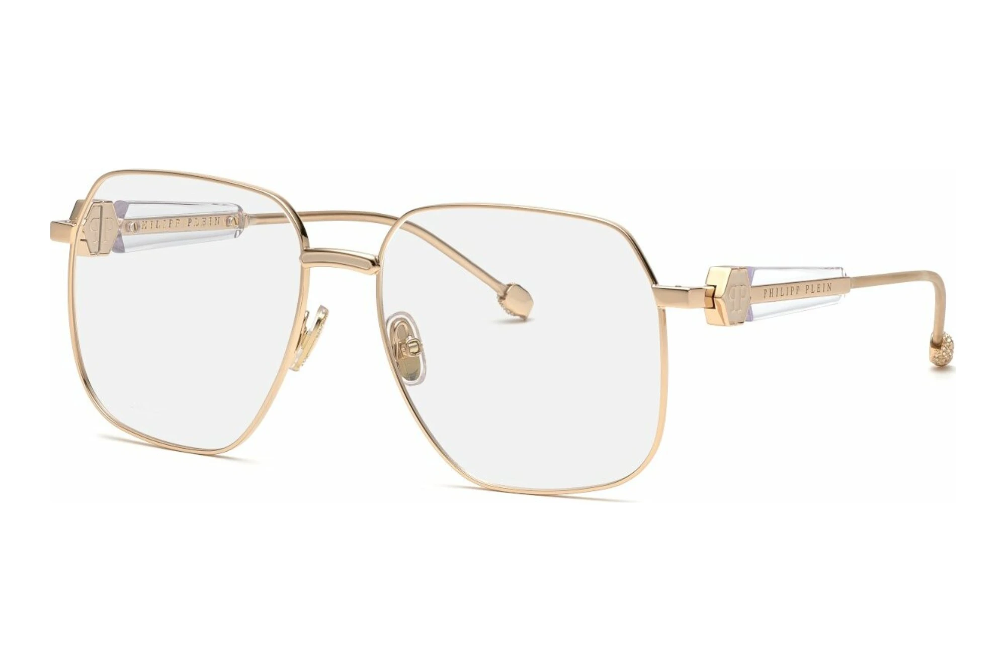 Philipp Plein   VPP126S 0F47 SHINY ROSE  GOLD W/BEIGE PARTS
