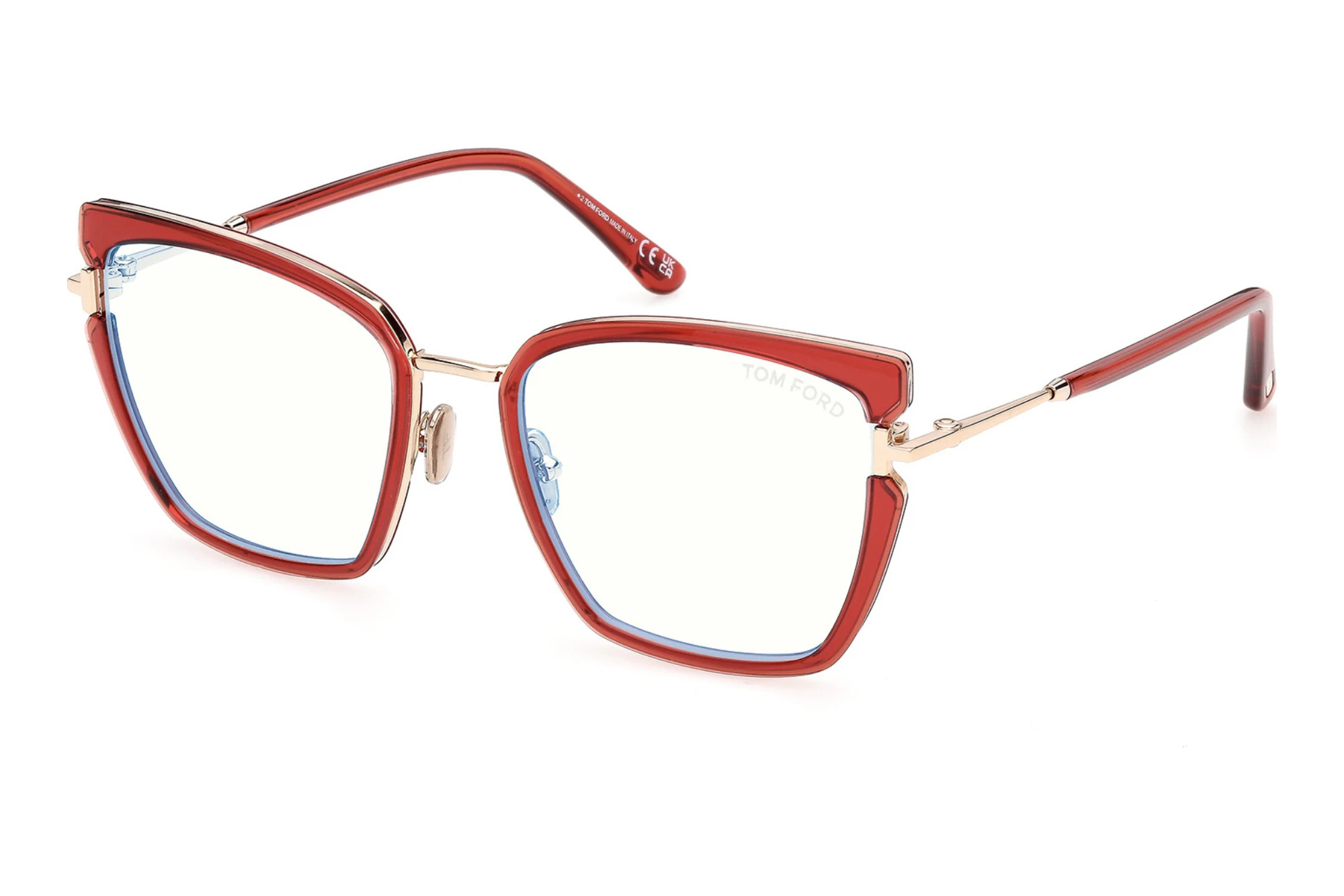 Tom Ford   FT5984-B 042 Glänzend Hell Orange