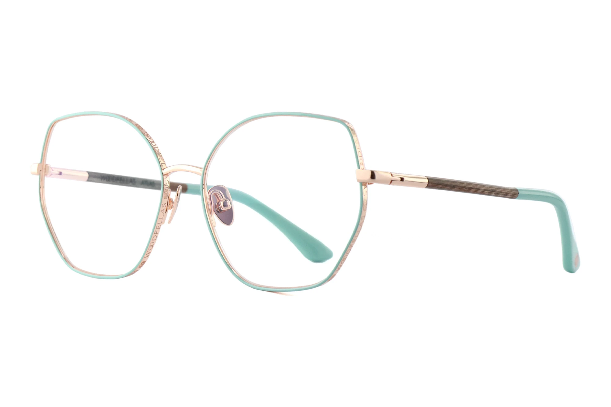 Wood Fellas   11110 curled/green/rose gold curled/green/rose gold