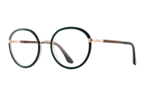 Occhiali design Wood Fellas OSTRO (11130 macassar/green/rose gold)