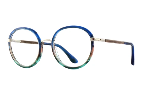 Occhiali design Wood Fellas OSTRO (11130 walnut/blue/gold)