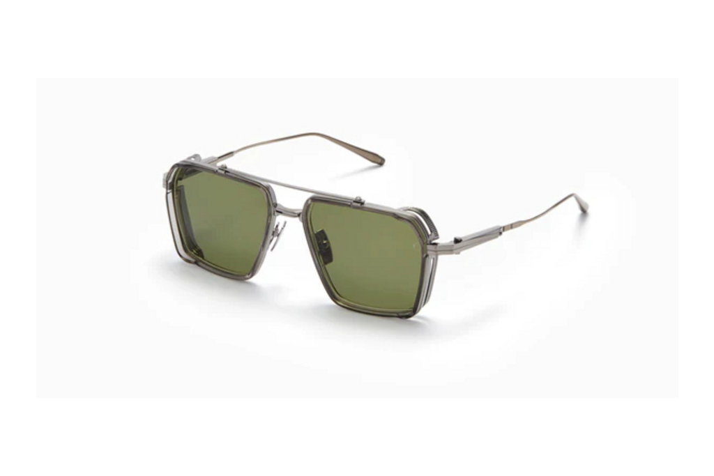 Akoni Eyewear   AKS-510 B Dark Olive - ARBrushed Black Palladium -Dark Grey Crystal w/Dark Olive - AR