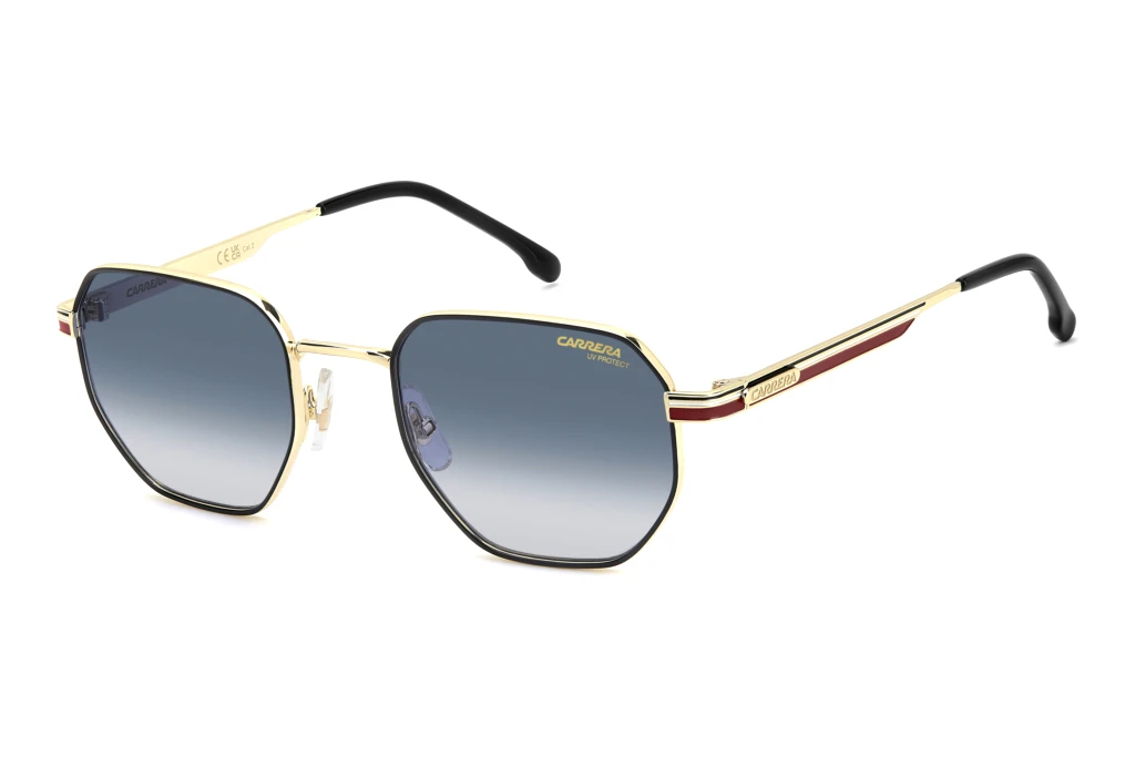 Carrera   CARRERA 380/S W3J/08 DK BLUE SHADEDGOLD STRIPED RED