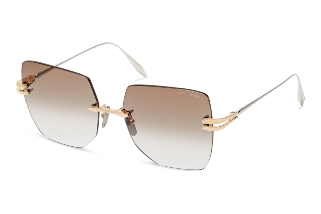 DITA   DTS-155 04A BROWN TO CLEAR GRADIENT - SILVER FLASHWHITE GOLD - SILVER