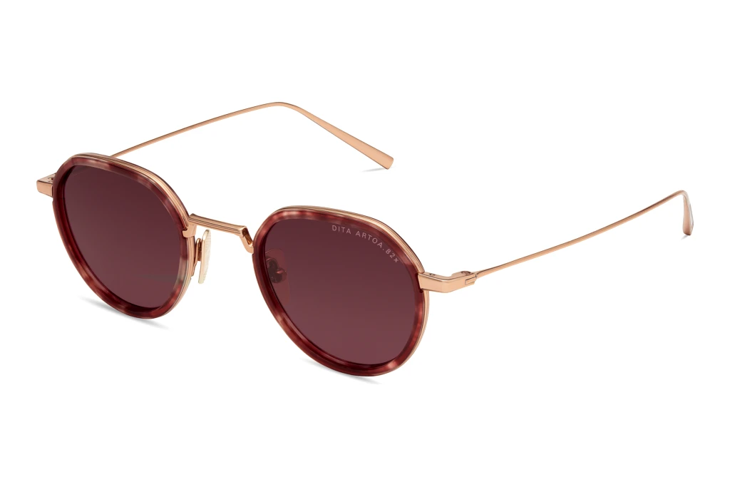 DITA   DTS-475 03A DARK CHERRY TO CLEAR GRADIENTROSE GOLD - ROSE TORTOISE