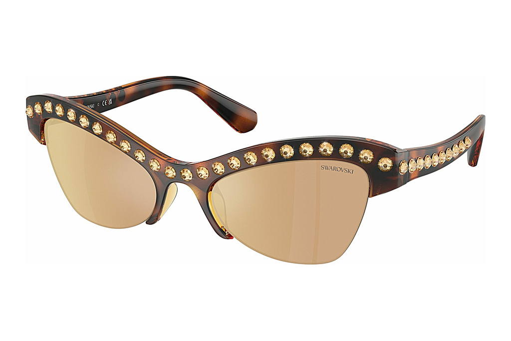 Swarovski   SK6043 100271 Dark Brown Mirror Rose GoldHavana