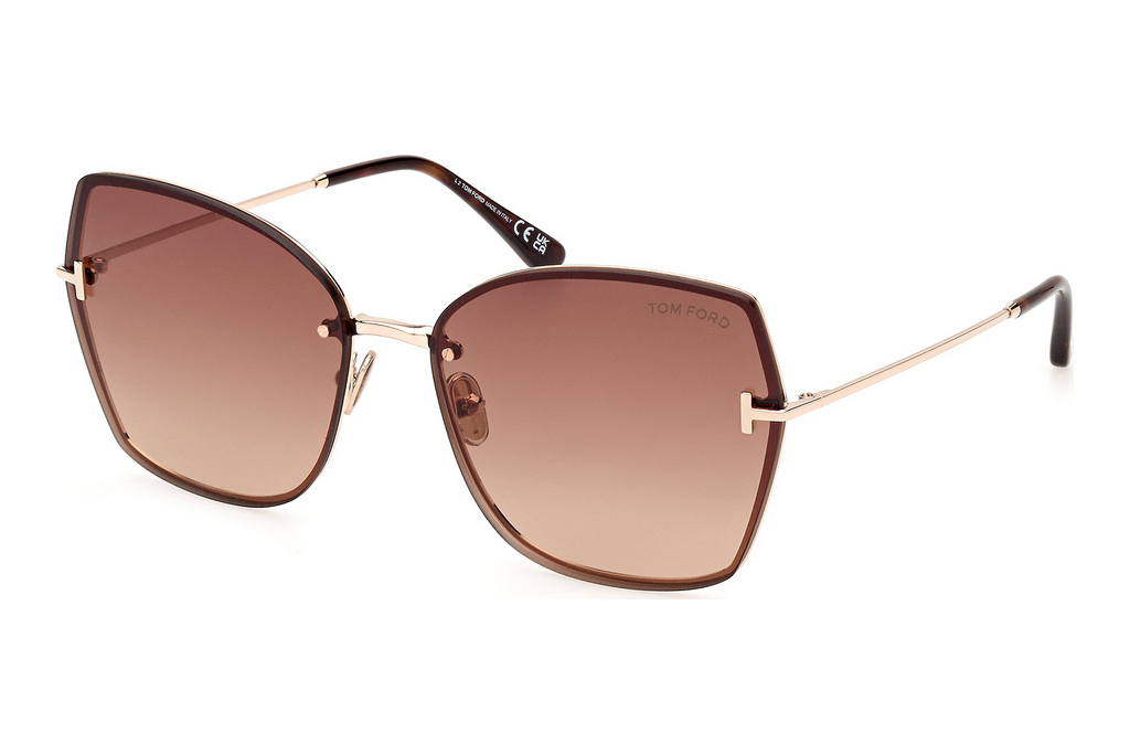 Tom Ford   FT1107 28F braun verlaufendGlänzend Rose Gold