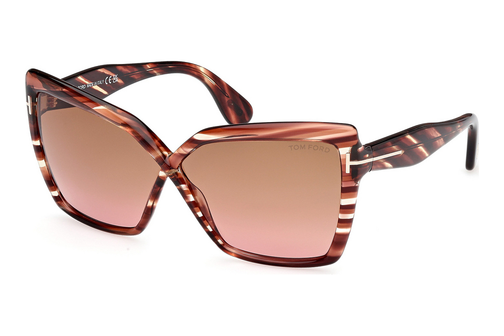 Tom Ford   FT1195 54F braun verlaufendRot Havanna