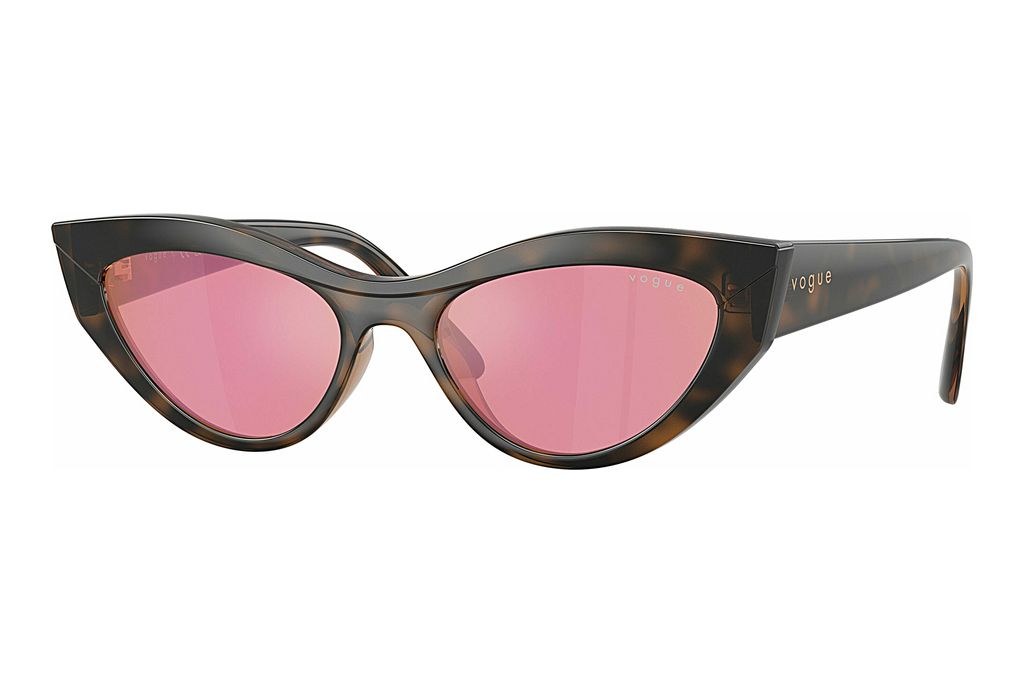 Vogue Eyewear   VO5637SU 2386F6 Pink Dark Mirror RedTop Havana/Light Brown