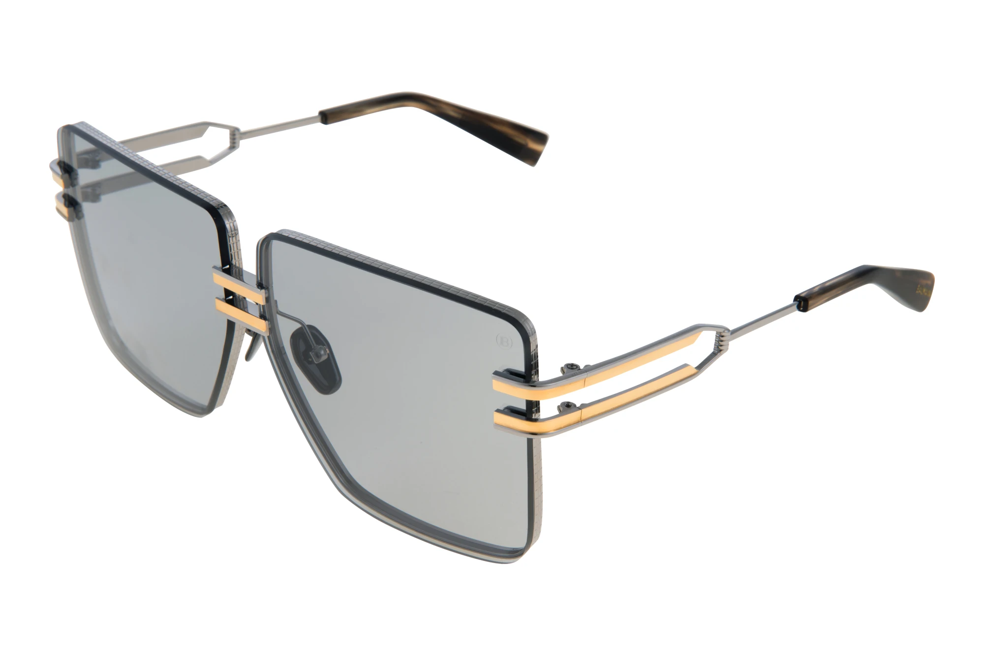 Balmain Paris   BPS-109 B Medium Grey - ARBlack Palladium - Gold - Dark Brown Swirl