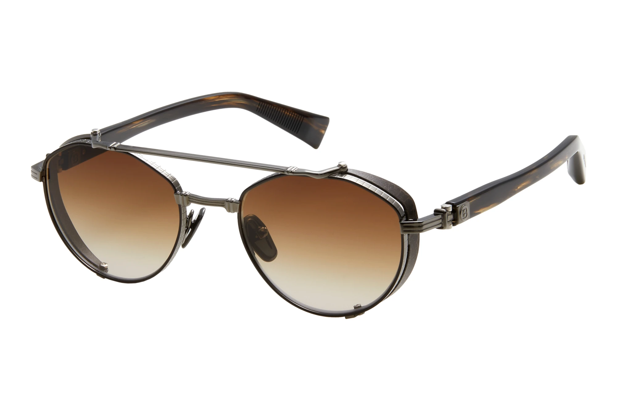 Balmain Paris   BPS-120 B Dark Brown to Clear - ARBlack Rhodium - Dark Brown Swirl