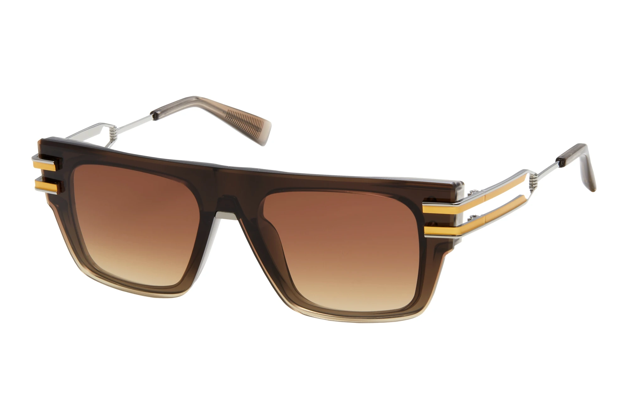 Balmain Paris   BPS-124 C Dark Brown to Light Brown Gradient- ARCrystal Brown - Black Palladium