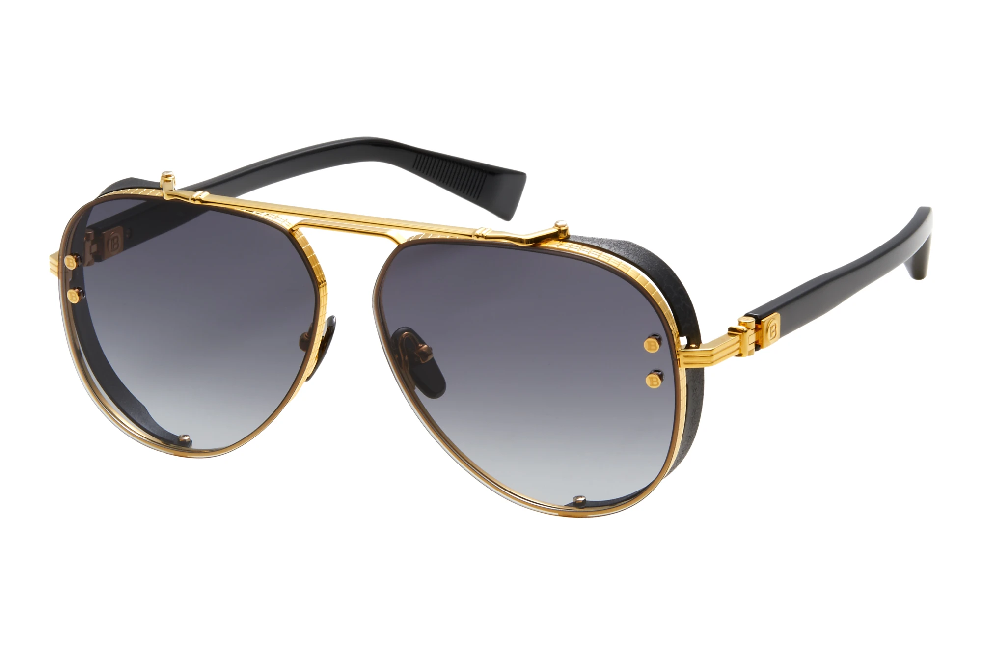 Balmain Paris   BPS-125 A Dark Grey to Clear - ARGold - Black