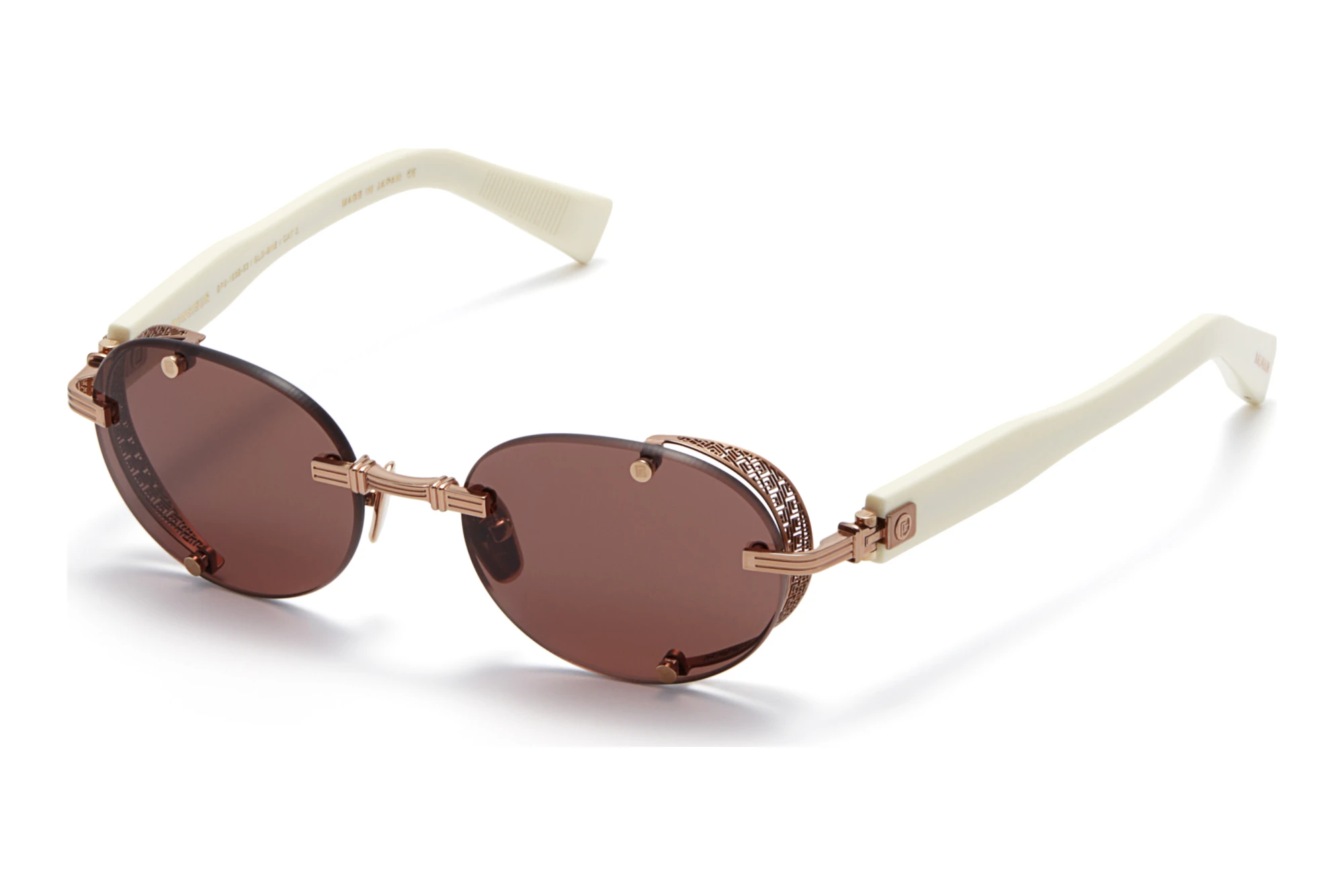 Balmain Paris   BPS-153 B Dark Chocolate Brown - ARRose Gold - Bone w