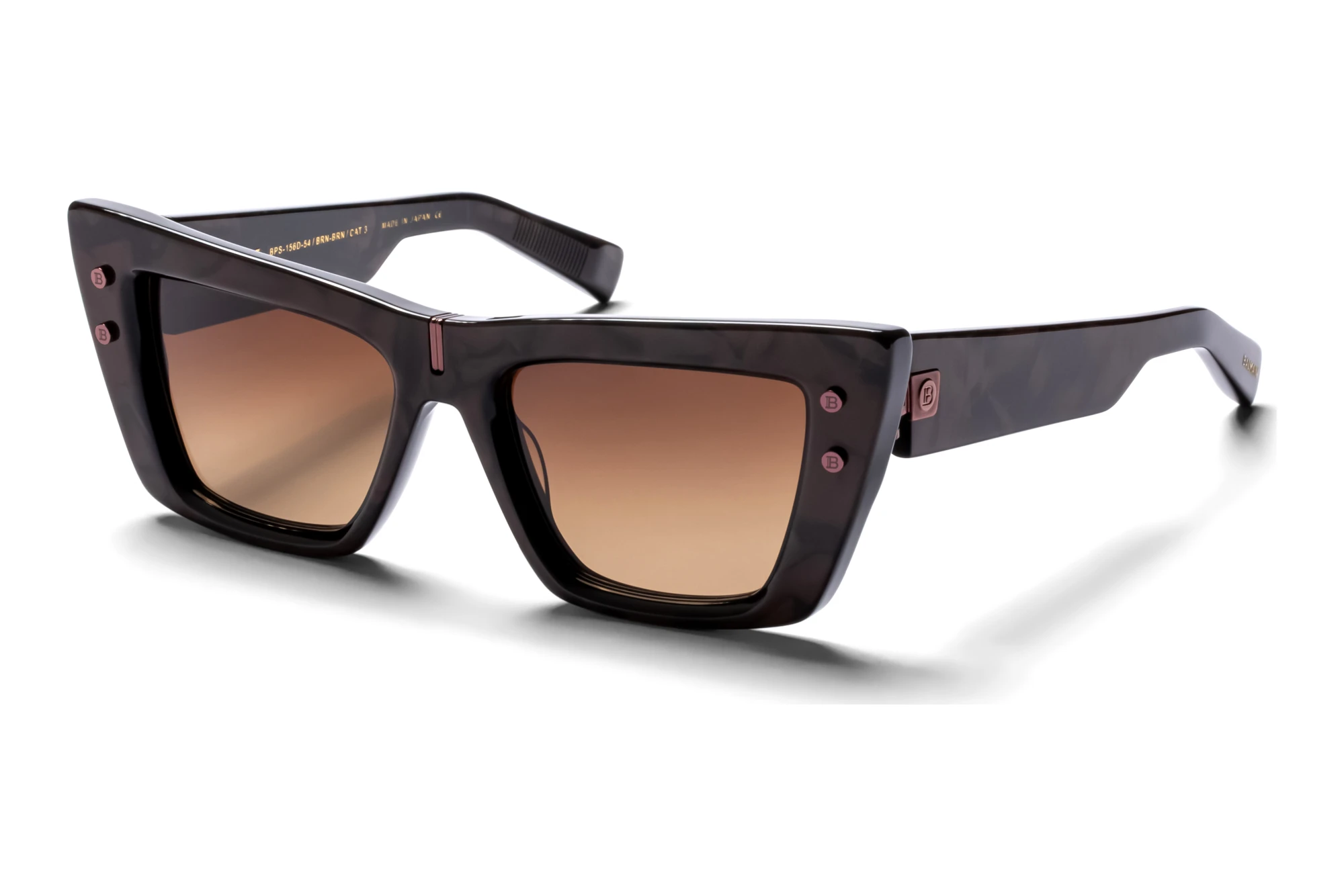 Balmain Paris   BPS-156 D Dark Brown to Light Brown - ARLeather Brown - White Gold w