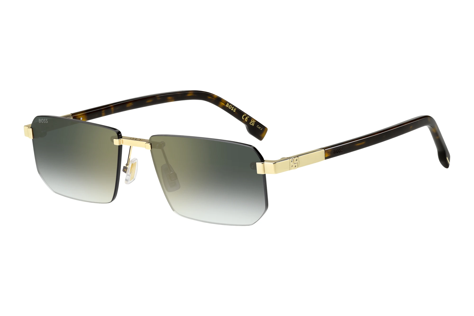 Boss   BOSS 1918/S J5G/D6 GREEN SHADED GOLD MIRROR ANTIREFEXGOLD