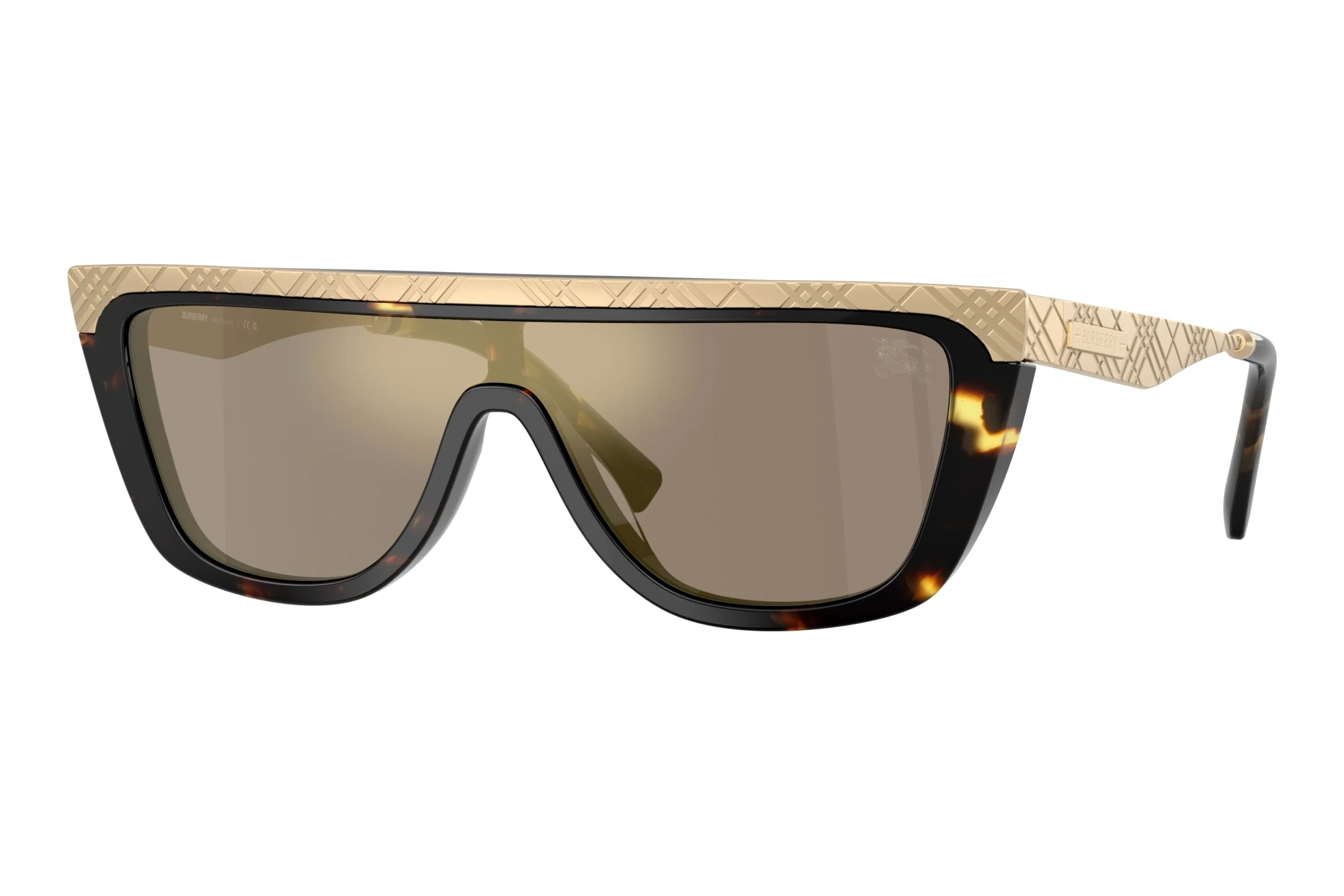 Burberry   BE3174 13595A Light Brown Mirror GoldYellow Havana