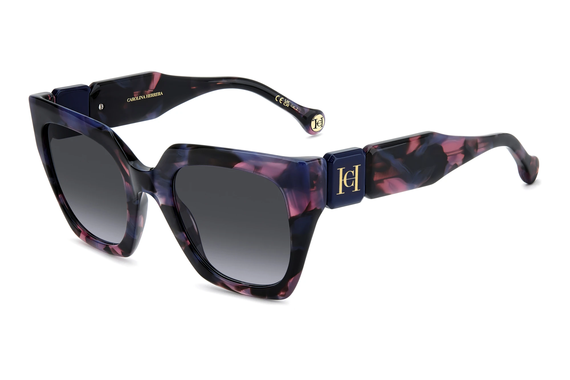 Carolina Herrera   HER 0414/S 2TB/GB GREY SHADED BLUEBLACK PINK HAVANA