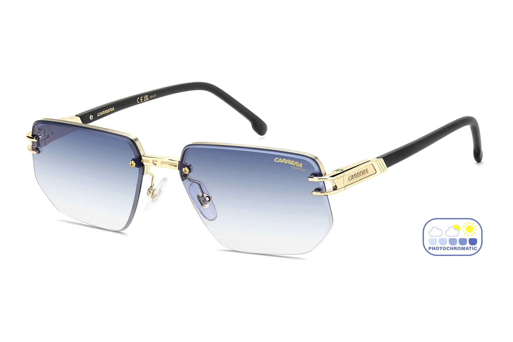 Carrera   CARRERA 1070/S 003/7Q BLUE SHADED PHOTOCHROMATIC ANTIREFLEXMATTE BLACK