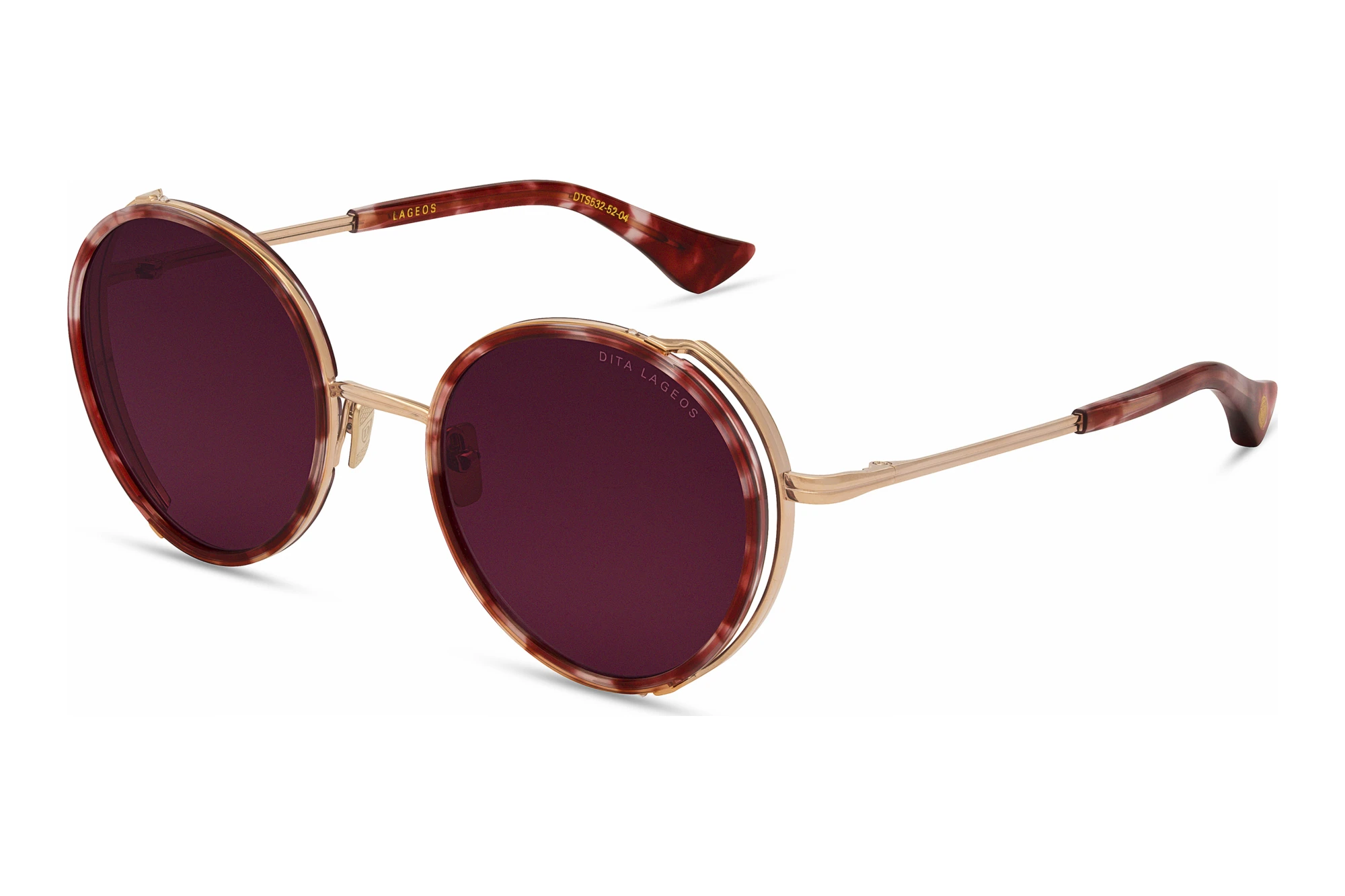 DITA   DTS-532 04 DARK CHERRY TO CLEAR GRADIENTROSE TORTOISE - ROSE GOLD