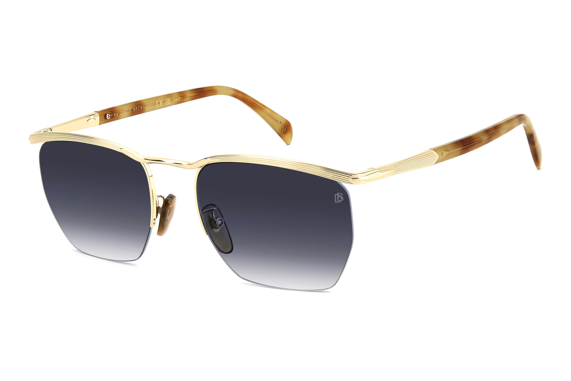 David Beckham   DB 1225/S 0NR/84 BLUE SHADED ANTIREFLEXGOLD BROWN HAVANA