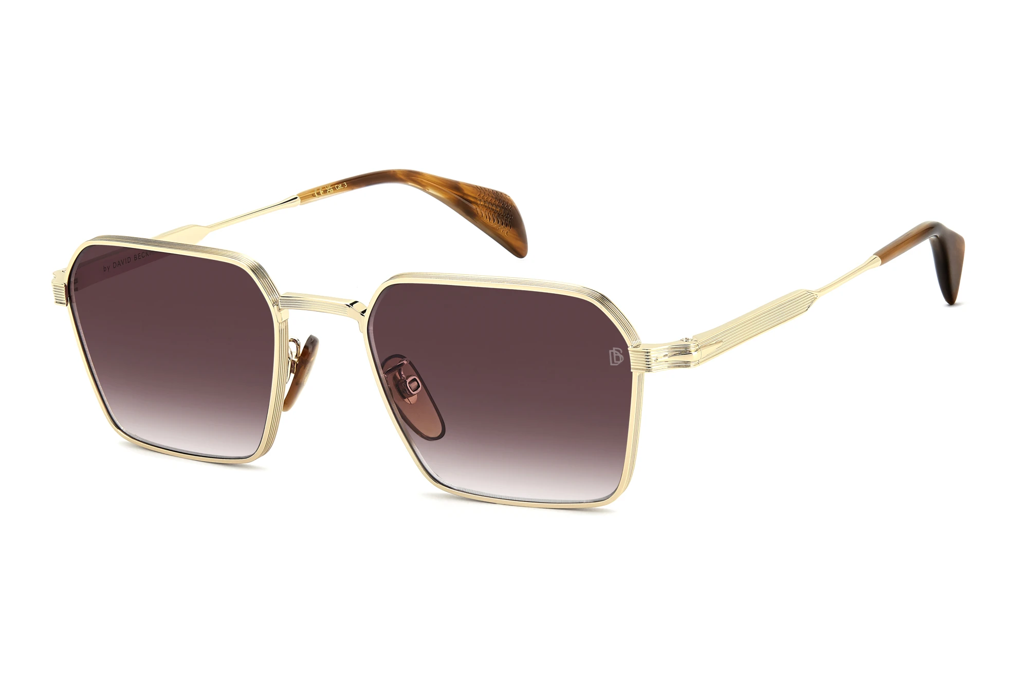 David Beckham   DB 1245/S T5U/SO VIOLET SHADED ANTIREFLEXGOLD BROWN HORN